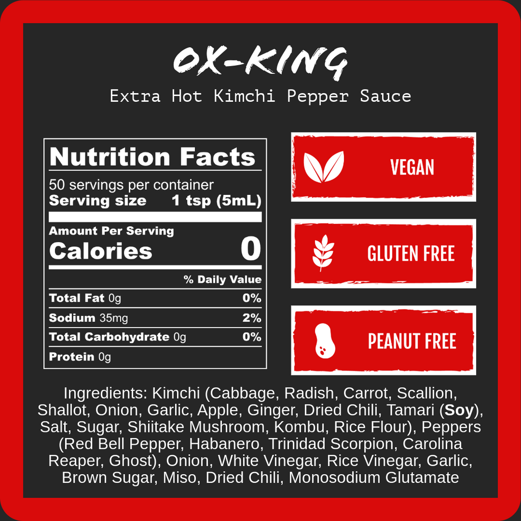Ox-King - Extra Hot Kimchi Sauce (9oz)