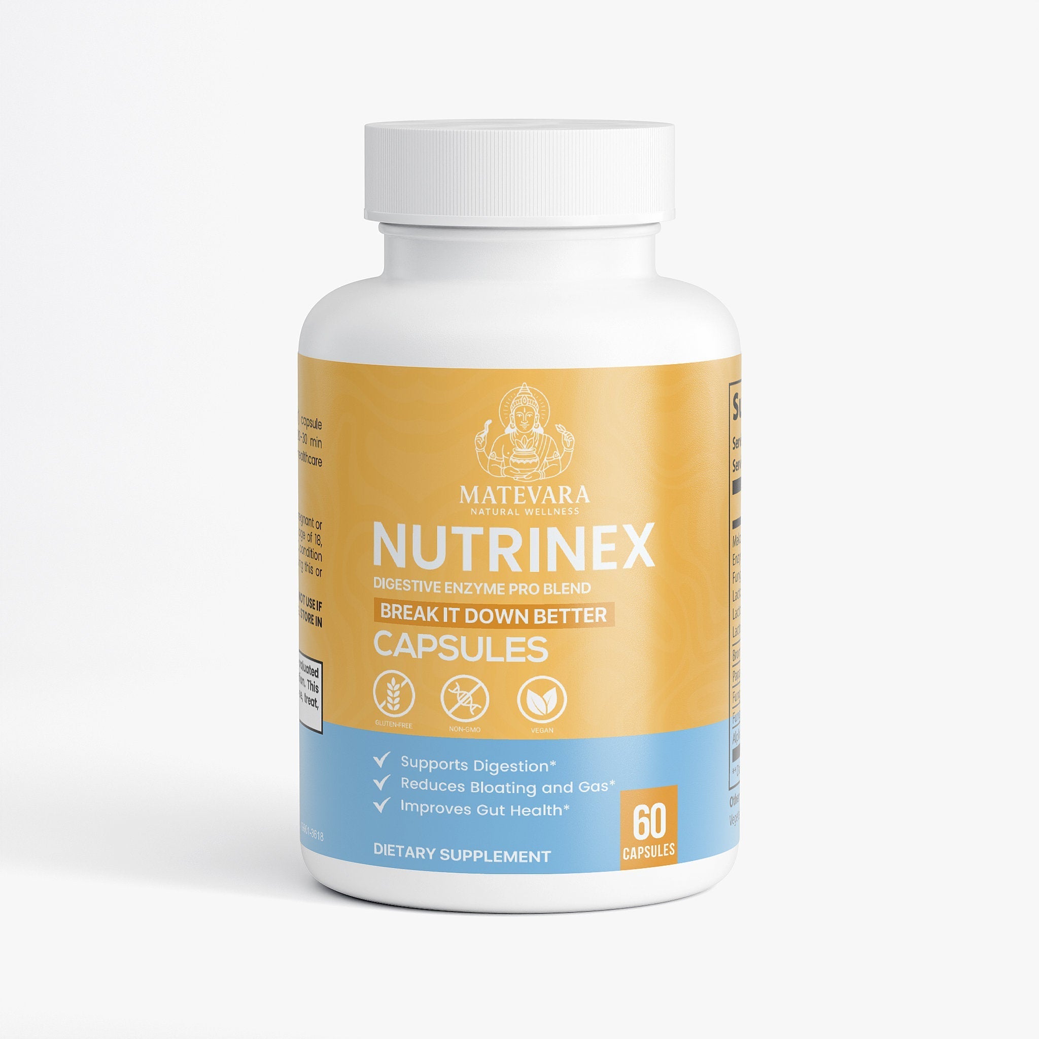 Nutrinex Digestive Enzyme Pro Blend Supplement | 60 Count