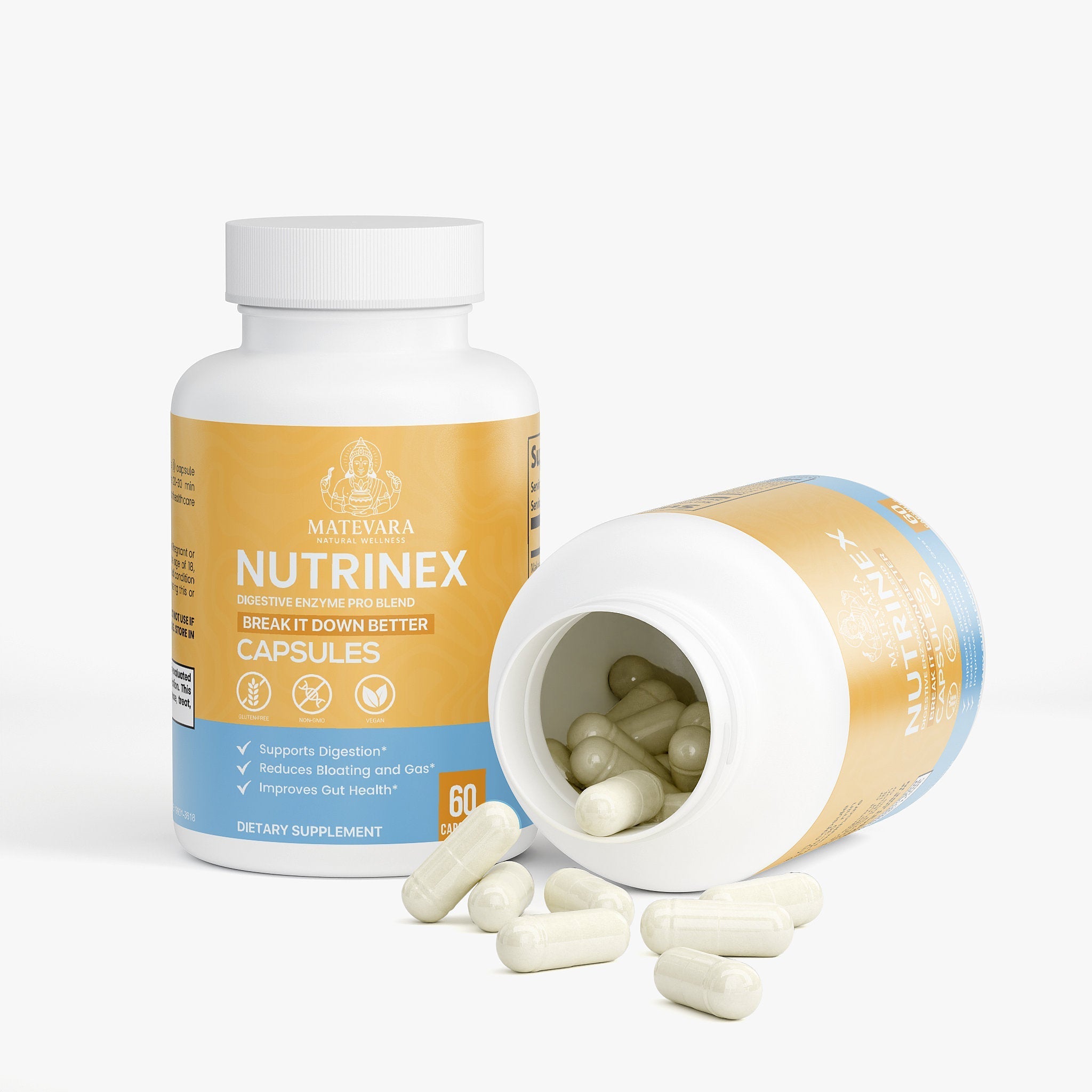 Nutrinex Digestive Enzyme Pro Blend Supplement | 60 Count