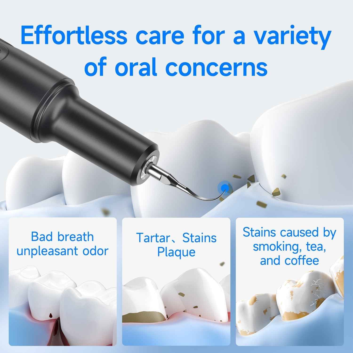 T8 Ultrasonic Tooth Cleaner - Professional Dental Plaque Remover for a Healthier Smile